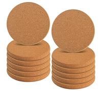 homEdge Sottobicchieri in sughero, confezione da 12 sottobicchieri extra spessi, diametro 10,2 cm e spessore 1,6 cm
