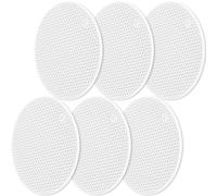 homEdge Sottopentola in silicone, confezione da 6 pezzi, multiuso, antiscivolo, resistente al calore, colore: bianco