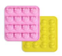 homEdge Stampi in silicone per anatre e maiali, set di 2 stampi in silicone per uso alimentare antiaderenti in PCS per cioccolato, caramelle, gelatine, cubetti di ghiaccio