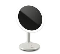HoMedics Beauty Spa, Specchio Cosmetico per Trucco Illuminato con Luci LED, Specchio con Regolatore della Luce e Ingrandimento da 5X, Ricaricabile con Cavo USB, 27.5x19x13.6 cm, Bianco