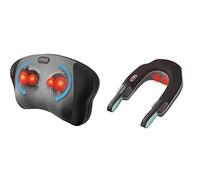 HoMedics Cuscino Massaggiante Shiatsu, Massaggiatore Cervicale Elettrico Multiuso & Massaggiatore Collo e Cervicale, Massaggiatore Elettrico Portatile