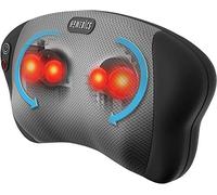 HoMedics Cuscino Massaggiante Shiatsu, Massaggiatore Cervicale Elettrico Multiuso, Massaggiatore con Funzione di Riscaldamento per Rilassare Collo, Spalle, Schiena, Zona Lombare e Gambe, Nero