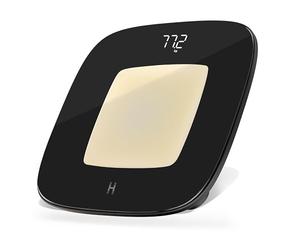 Homedics glo Bilancia Digitale da Bagno con Luce Notturna, Rilevamento | Movimento, Base Eco-Friendly in Plastica Riciclata al 100%, Display Preciso, Lbs/Kg/St, Vetro Elegante