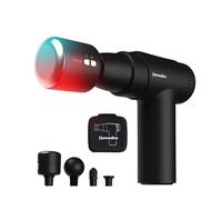 Homedics NOVO+ Hot & Cold Pistola Massaggio Caldo e Freddo - Massaggiatori Muscolare con Controllo della Temperatura, 4 Attacchi, 6 Intensità, Massaggiatore per Tessuti Profondi, Custodia da Viaggio