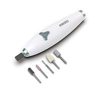 HoMedics Set Manicure e Pedicure Elettrico 6 in 1, Fresa per Unghie Elettrica con 6 Accessori per Pulire, Riparare, Modellare, Limare e Lucidare le Unghie con 8 Velocità Regolabili, Bianco