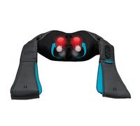 HoMedics Shiatsu Massaggiatore Cervicale Riscaldante - Dispositivo massaggiante senza fili per collo e spalle, con 3 livelli di intensità, 4 testine rotanti e pannello di controllo touch