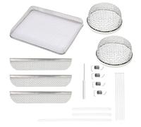 HOMEE Confezione da 6 zanzariere volanti per camper, copertura per scaldabagno per camper, prese d'aria del frigorifero, rete in acciaio inox con strumento di installazione e gomma siliconica