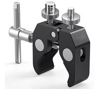 Homeet Super Clamp con Filettatura 1/4 e 3/8 Morsetto per Treppiede Supporto per Fotocamera Pinza Granchio Clip Mount Supporto per DSLR Monitor, y ecc