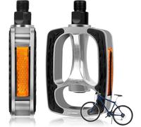 Homefantasy 1 Paio Pedali per Bicicletta,Pedali per Bici da Città,Leggero Antiscivolo Pedali Bici,Pedali per Mountain Bike in Alluminio Antiscivolo con Catarifrangenti,per Bici da Strada MTB E-Bike