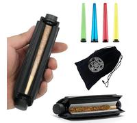Homefantasy 110mm Macchinetta per Arrotolare Sigarette,Cigarette Rolling Machine,Rollatore Sigarette,Portatile Manuale Roller Tabacco Cone,4 Pezzis Plastica Dura per Sigarette,con Xustodia Nera