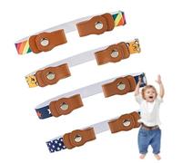 Homefantasy 4 Pezzi Cintura Elastica Regolabile per Bambini, Senza Fibbia, Multicolore, Unisex, 3-12 Anni