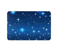 HOMEFC Zerbino con motivo a stelle blu, per interni ed esterni, tappetino per ingresso patio, 40,6 x 61 cm, antiscivolo, facile da pulire