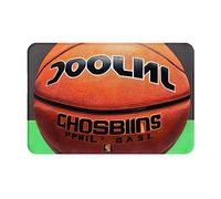 HOMEFC Zerbino con sfondo a pallacanestro, per interni ed esterni, tappetini per ingresso patio, tappetini di benvenuto, 40,6 x 61 cm, antiscivolo, per esterni, facile da pulire