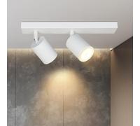 Homefire Plafoniera 2 Fiamme Soggiorno : Lampada da soffitto moderna Spot GU10 Bianco Corridoio Spot Cucina Interno Faretto girevole LED Cucina Spot Senza Lampadina