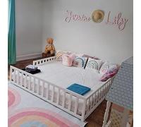 HomeForDreams H4D-25 Letto a terra per bambini: struttura per letto ispirata al metodo Montessori per promuovere l'indipendenza dei bambini piccoli (bianco, 200 x 150 cm)