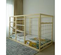 HOMEforDREAMS Letto da arrampicata per bambini a partire dai 4 anni: letto 2 in 1 e area arrampicata in mezza bianca (Step Board 190 x 120 cm)