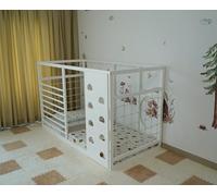 HOMEforDREAMS Letto da ginnastica per bambini dai 4 anni in su: letto 2 in 1 ispirato Montessori in colore bianco, senza bordo interno (No Boards, 190 x 135 cm)