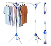 Homefront Stendibiancheria portatile con cavalletto, design a treppiede, si ripiega per riporlo, facile da installare, per uso interno ed esterno, altezza 159 cm, capacità massima 22 kg, può contenere