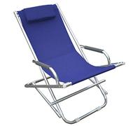 2 X PLAYA SEDIA SDRAIO IN ALLUMINIO BLU DA ESTERNO GIARDINO