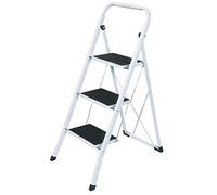 SGABELLO PIEGHEVOLE IN ACCIAIO 3 GRADINI SCALETTO SALVASPAZIO PORTATA MAX 150 KG