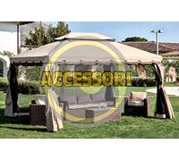 Ricambio Solo Teli 4 Pz Laterali Per Gazebo Adventure 3x4 Set Con Cerniera