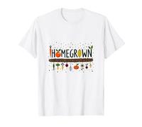 Homegrown Veggie Garden Delight Stampa per Gli Amanti del Cibo Maglietta, Uomo, Bianco, 5XL
