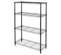 Homeiju Scaffalatura a 4 ripiani, resistente, regolabile in altezza, capacità 599,7 kg, con piedini regolabili, ripiani in metallo per cucina, garage, lavanderia, 35 x 80 x 137 cm
