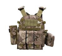 Homeilteds Caccia Tattico Accessoris Body Armor Plate Carrier Vest Munizioni Magazine Chest Rig Airsoft Paintball Gear Caricamento Orsi Gilet Waistcoat (Color : Kryptek Desert)