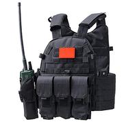 Homeilteds Caccia Tattico Accessoris Body Armor Plate Carrier Vest Munizioni Magazine Chest Rig Airsoft Paintball Gear Caricamento Orsi Gilet Waistcoat (Color : Noir)