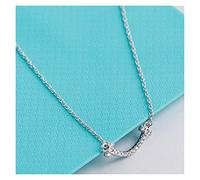 Homeilteds Donne Collana Collana in Argento Collana Esclusive collane Moda intarsio Forma di Pietra appesa Regalo Felice Gift (Gem Color : Green, Length : 45)