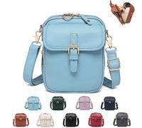 HomeJoySet Borsa A Tracolla In Pelle Urvashi Collaboration 2025 - Borsa A Tracolla Antifurto Con Design Sicuro(Blue)