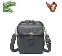 HomeJoySet Borsa A Tracolla In Pelle Urvashi Collaboration 2025 - Borsa A Tracolla Antifurto Con Design Sicuro(Gray)