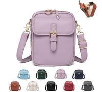 HomeJoySet Borsa A Tracolla In Pelle Urvashi Collaboration 2025 - Borsa A Tracolla Antifurto Con Design Sicuro(Purple)