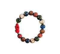 HomeJoySet Braccialetto con Ciondolo A Forma di Animale, Catenina con Perline di Vetro Colorate for Accessori Eleganti for Ricchezza E Fortuna(12mm)