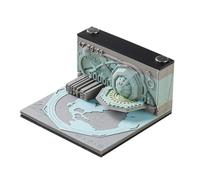 HomeJoySet Calendario 3D 2025, Blocco Note Con Orologio, Scultura Di Carta Con Architettura Creativa, Decorazione Da Scrivania For Ufficio E Scuola
