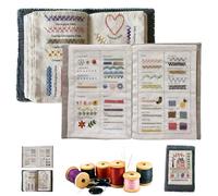 HomeJoySet Libro Di Cucito Fai Da Te - Guida Al Ricamo For Principianti E Adulti - Mini Kit Da Cucito Portatile E Regalo Creativo (A+B)(A+B)