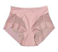 HomeJoySet Mutandine Senza Cuciture in Seta di Ghiaccio Ultrasottile A Vita Alta, Controllo della Pancia Senza Tracce in Rete for Le Donne(Pink,X-Large Plus Tall)
