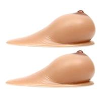 HomeJoySet Protesi Mammarie In Silicone Autoadesive Con Capezzoli Realistici - 1 Paio For Mastectomia, Travestitismo E Cosplay(Suntan_1600g/Pair)