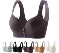 HomeJoySet Reggiseni con Chiusura Frontale for Donne Anziane, Comodi Reggiseni con Chiusura Frontale A Bottoni E Chiusura Facile(Gray,M)