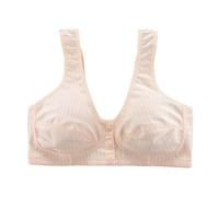 HomeJoySet Reggiseni con Chiusura Frontale for Donne Anziane - Cotone Senza Ferretto, Morbidi E Traspiranti, Comodi Bottoni Automatici - Sleep Sports(Deep Nude,36B)