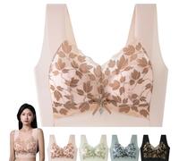 HomeJoySet Reggiseni Estivi Senza Ferretto for Donne Mature, Versatili E Comodi con Dettagli in Pizzo(Pink,L)