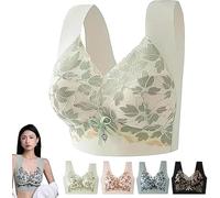 HomeJoySet Reggiseni Estivi Senza Ferretto for Donne Mature, Versatili E Comodi con Dettagli in Pizzo(Green,S)
