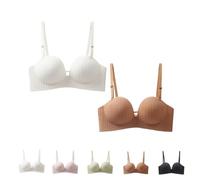 HomeJoySet Reggiseni Push-up Senza Ferretto, Reggiseni Leggermente Foderati E Comodi for Tutti I Giorni(2 PCS C,34A/B)