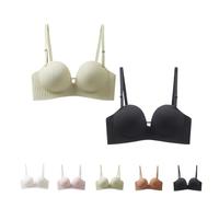 HomeJoySet Reggiseni Push-up Senza Ferretto, Reggiseni Leggermente Foderati E Comodi for Tutti I Giorni(2 PCS I,34A/B)