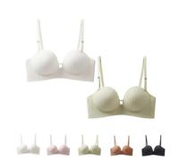 HomeJoySet Reggiseni Push-up Senza Ferretto, Reggiseni Leggermente Foderati E Comodi for Tutti I Giorni(2 PCS B,36A/B)