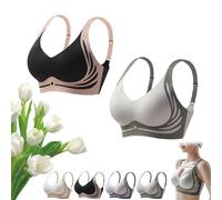 HomeJoySet Reggiseni Push-up Super-Raccolti Senza Ferretto - Comodi for Le Donne Anziane(2pcs-a,XXL)