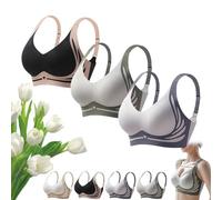 HomeJoySet Reggiseni Push-up Super-Raccolti Senza Ferretto - Comodi for Le Donne Anziane(3pcs-a,XXL)
