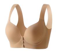 HomeJoySet Reggiseno con Chiusura Frontale A Bottone for Donna, Comodi Reggiseni con Chiusura Frontale E Spalline Regolabili(Coffee,XXL)