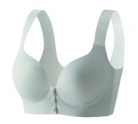 HomeJoySet Reggiseno con Chiusura Frontale A Bottone for Donna, Comodi Reggiseni con Chiusura Frontale E Spalline Regolabili(Blue,4X-Large)