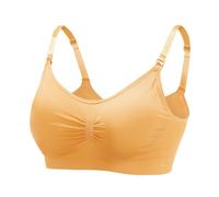 HomeJoySet Reggiseno for Allattamento, Gravidanza E maternità, Reggiseno Push-up Senza Cuciture Senza Ferretto con Cuscinetti(Yellow,XXL)